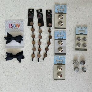 Hobby Lobby Haberdashery Bundle Buttons Bows Bracelet Jewelery Making